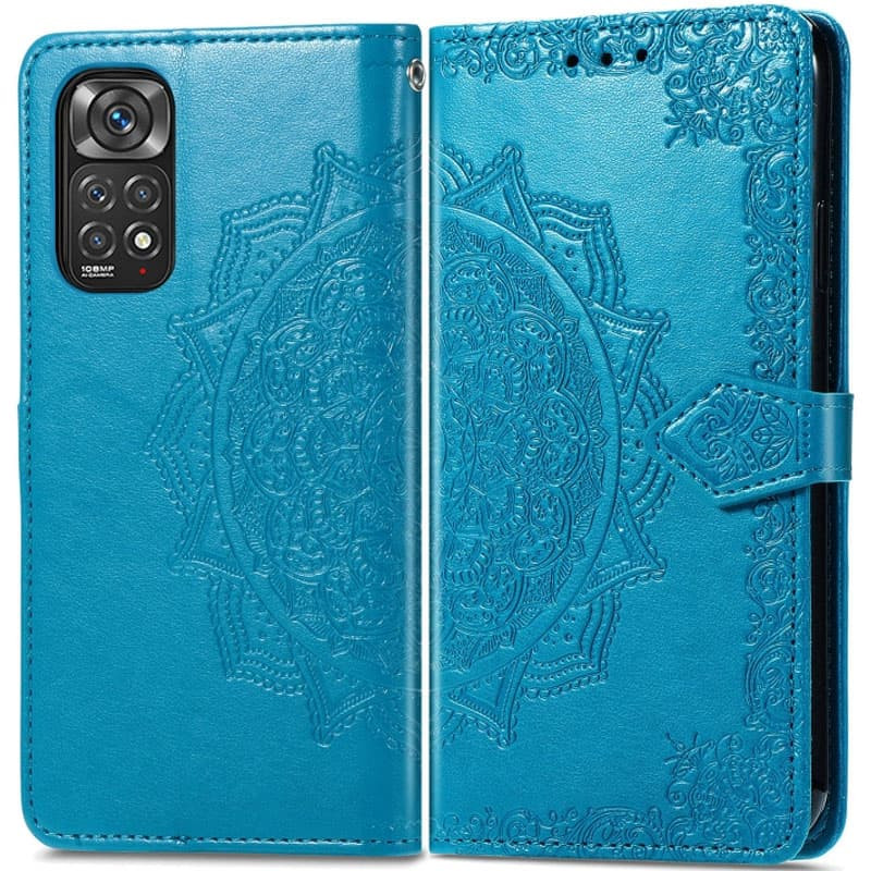 Фото Кожаный чехол (книжка) Art Case с визитницей для Xiaomi Redmi Note 11 Pro 4G/5G / 12 Pro 4G (Синий) на vchehle.ua