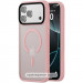 TPU+PC чохол Metal Buttons with Magnetic Safe Colorful на Apple iPhone 17 (6.3") (Рожевий / Pink)
