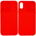 Чохол Camshield Square TPU зі шторкою для камери на Apple iPhone XS Max (6.5") (Червоний)