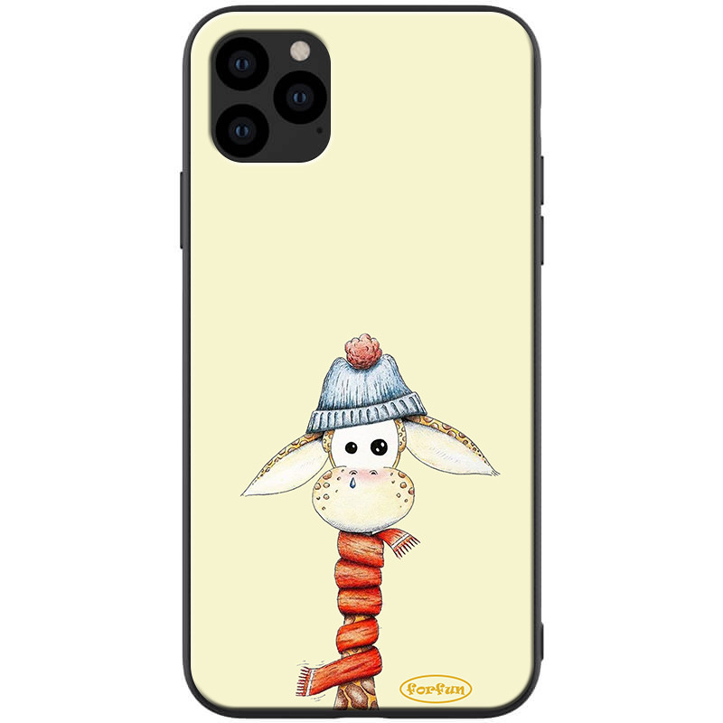 

TPU+PC чехол ForFun для Apple iPhone 11 Pro (5.8") (Жираф в шапке / Бежевый) 788483