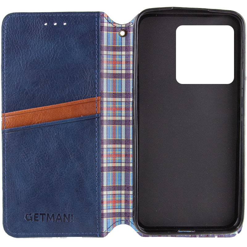 Фото Кожаный чехол-книжка GETMAN Cubic (PU) для Xiaomi 14 (Синий) в магазине vchehle.ua
