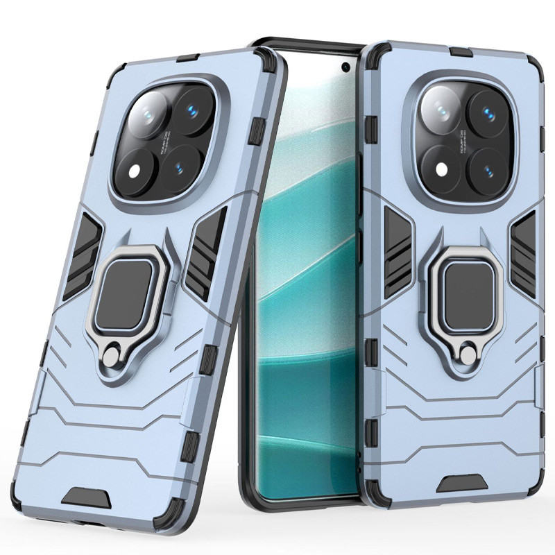 Фото Ударопрочный чехол Transformer Ring for Magnet для Xiaomi Redmi Note 14 Pro 5G (Серый / Metal slate) на vchehle.ua