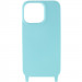 Фото Чехол Cord case c длинным цветным ремешком для Apple iPhone 14 Plus (6.7") (Бирюзовый / Marine Green) в магазине vchehle.ua