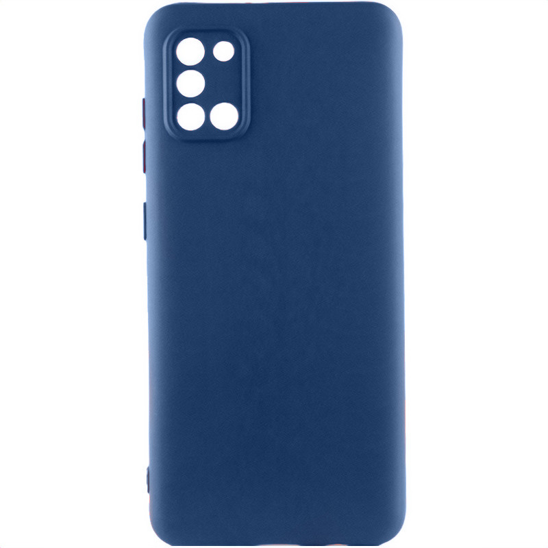 Чехол TPU GETMAN Liquid Silk Full Camera для Samsung Galaxy A31 (Синий / Navy Blue)