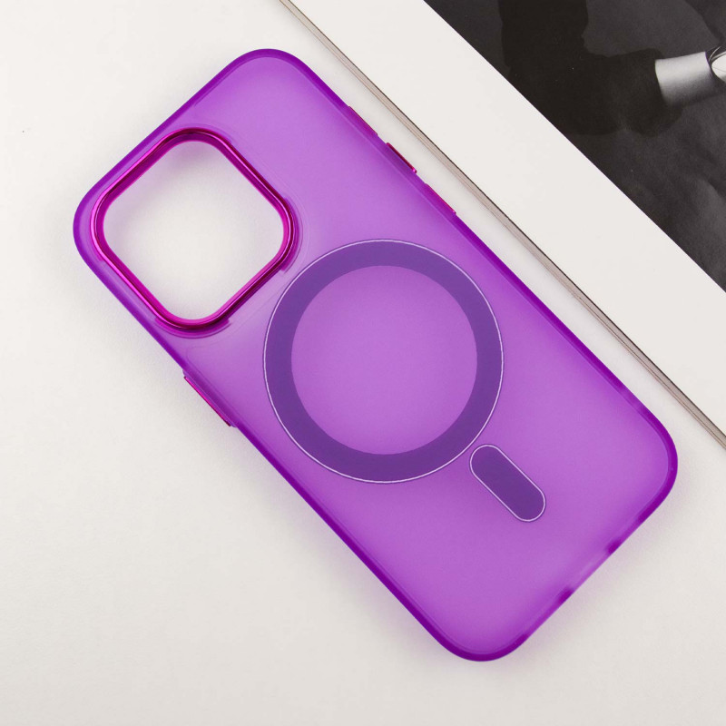 Фото Чохол TPU+PC Lily with Magnetic safe на Apple iPhone 15 Pro (6.1") (Purple) в маназині vchehle.ua