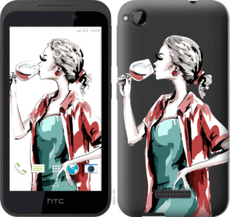 

Чохол Дівчина з келихом на HTC Desire 320 841443
