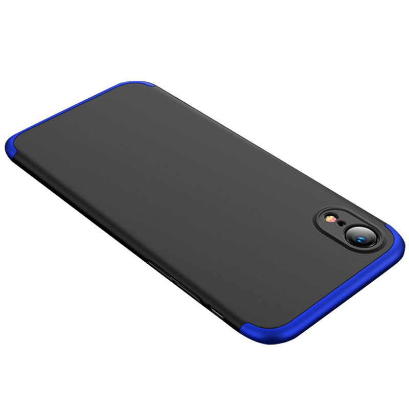 

Пластикова накладка GKK LikGus 360 градусів (орр) на Apple iPhone XR (6.1") (Чорний / Синій) 1217227