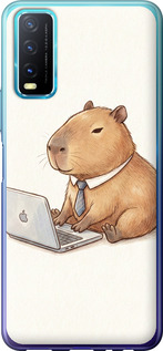 Чехол Funny Capybara CEO Working для Vivo Y20