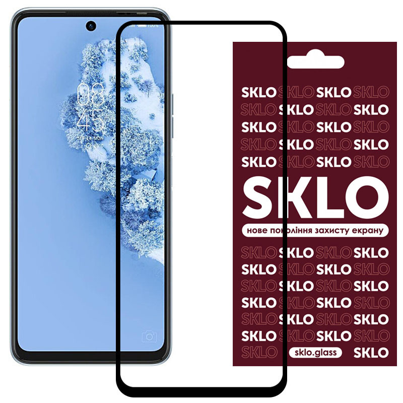 Защитное стекло SKLO 3D для TECNO Camon 17P (Черный)