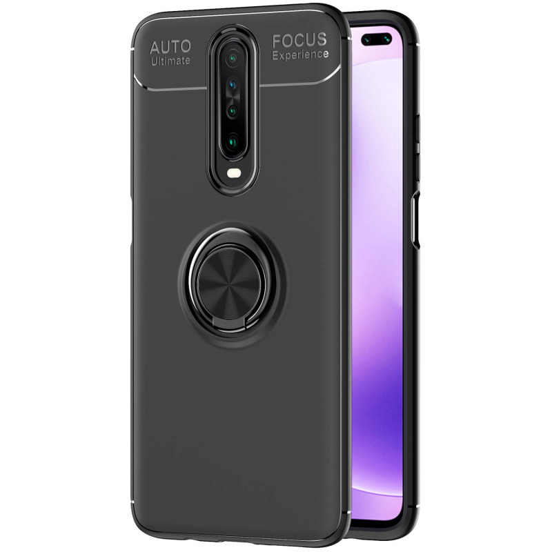 

TPU чехол Deen ColorRing под магнитный держатель для Xiaomi Poco X2 (Черный / Черный) 872812