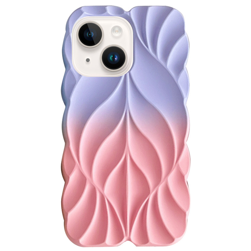 TPU чехол Leaf для Apple iPhone 14 / 13 (6.1") (Lilac / Pink)