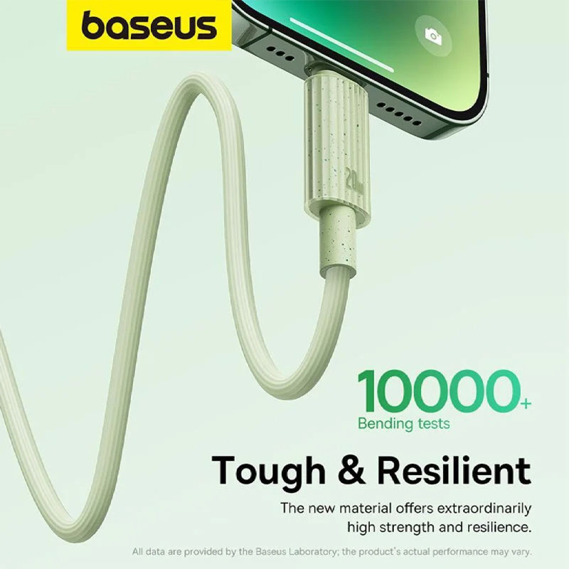 Фото Дата кабель Baseus Habitat Series Fast Charging Type-C to Lightning 20W (1m) (P10360201) (Natural Green) в магазине vchehle.ua