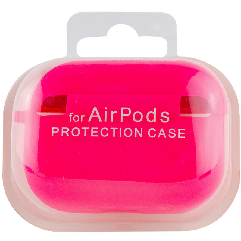 Силиконовый футляр с микрофиброй для наушников Airpods Pro (Розовый / Barbie pink) в магазине vchehle.ua
