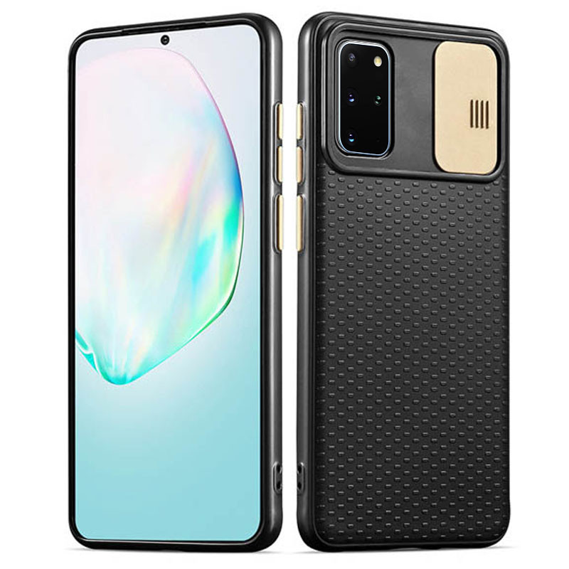 

Чохол Camshield Black TPU зі шторкою що захищає камеру на Samsung Galaxy S20+ (Чорний / Золотий) 906678