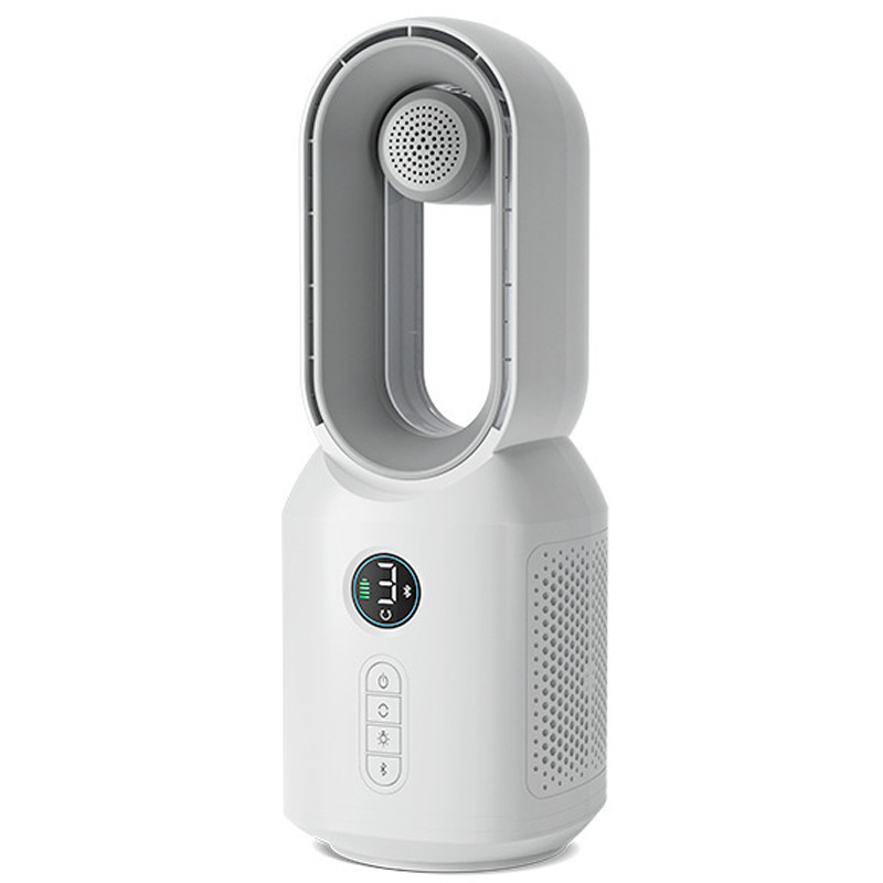 Настольный вентилятор F8 3in1 с Bluetooth-динамиком и ночником 4000mAh (White)