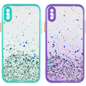 TPU чехол Spangle star с защитой камеры для Apple iPhone X / XS (5.8")