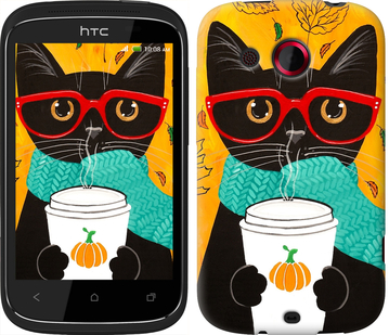 

Чохол Осінній кіт на HTC Desire C A320e 580973