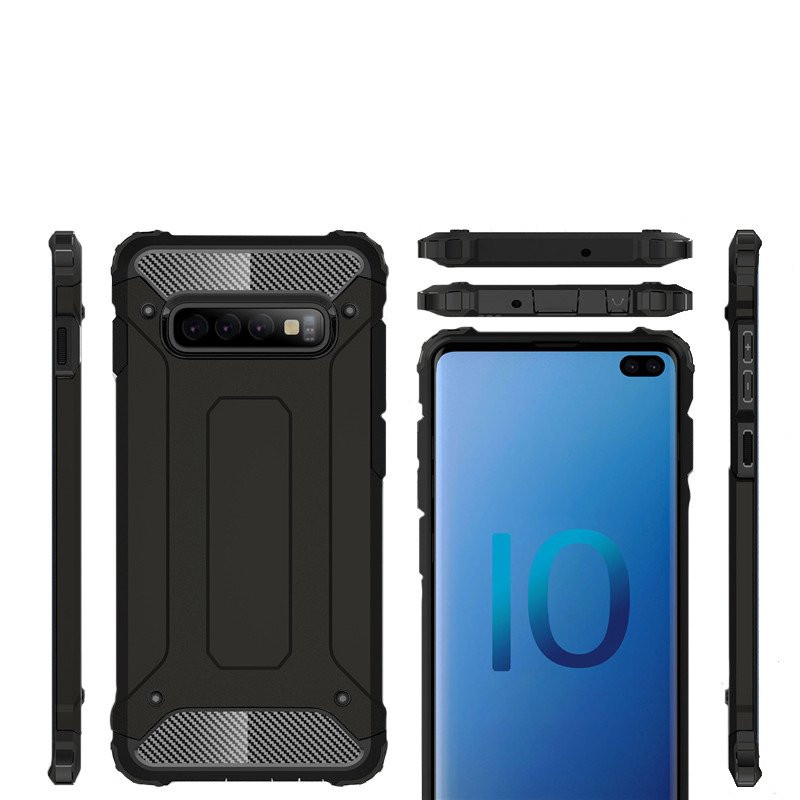Бронированный противоударный TPU+PC чехол Immortal для Samsung Galaxy S10 (Черный) в магазине vchehle.ua
