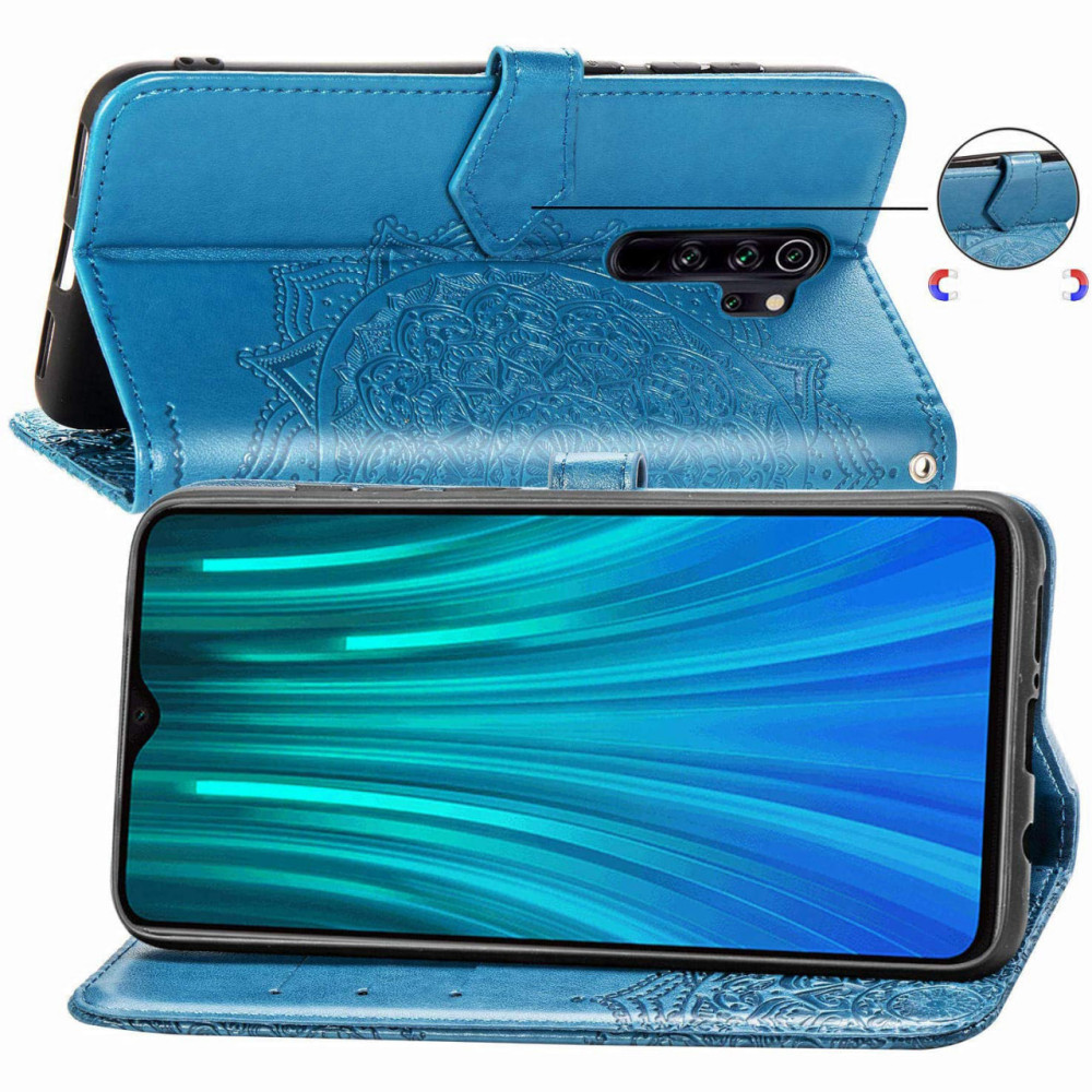 Фото Кожаный чехол (книжка) Art Case с визитницей для Xiaomi Redmi Note 8 Pro (Синий) в магазине vchehle.ua