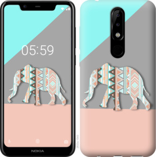 

Чохол Візерунчастий слон на Nokia 5.1 Plus 879338