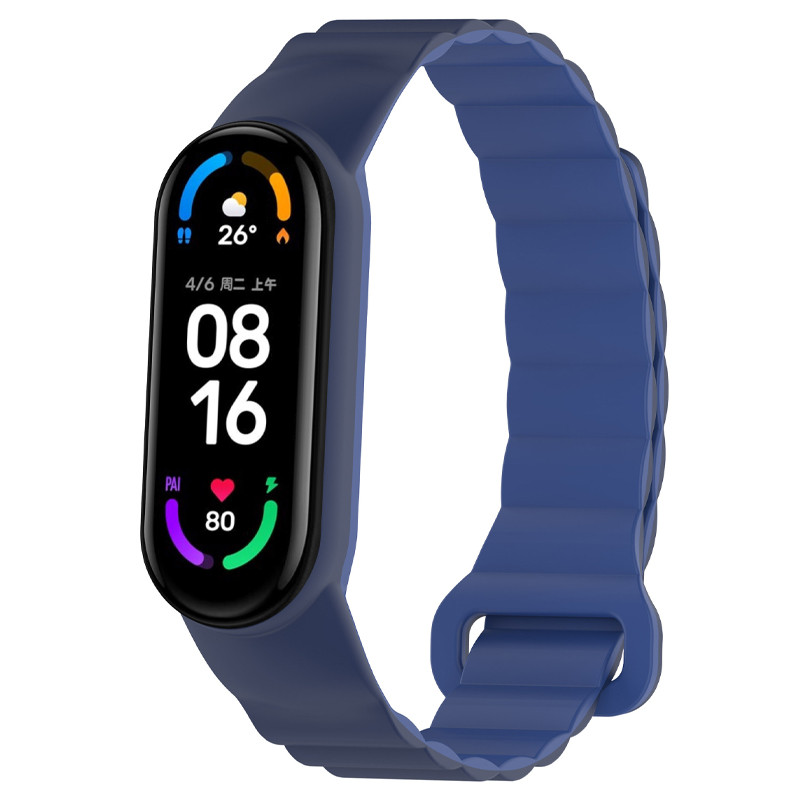 Ремінець Dual-color Magnetic для Xiaomi Mi Band 9/8 (Navy Blue / Blue)