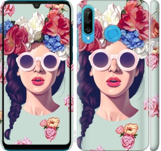 

Чехол Девушка с цветами для Huawei P30 Lite 702773