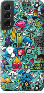 Чохол Стікер бомбинг 1 на Samsung Galaxy S22 Plus