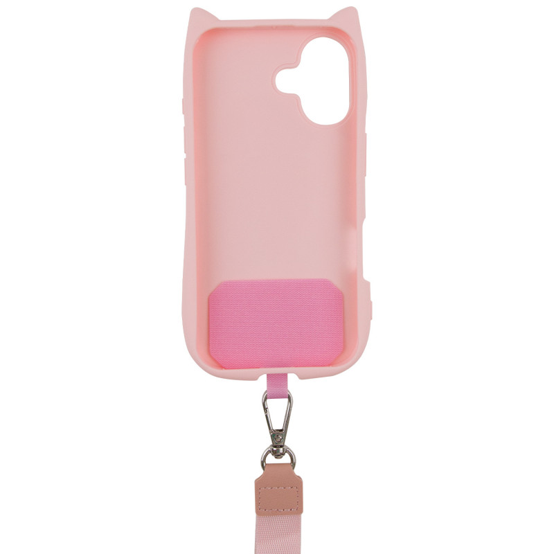 Фото Чехол TPU GETMAN Cat with straps для Apple iPhone 16 Plus (6.7") (Pink) в магазине vchehle.ua