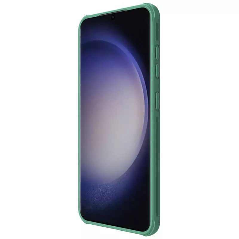 Купить Карбоновая накладка Nillkin CamShield Pro Magnetic для Samsung Galaxy S24+ (Deep Green) на vchehle.ua