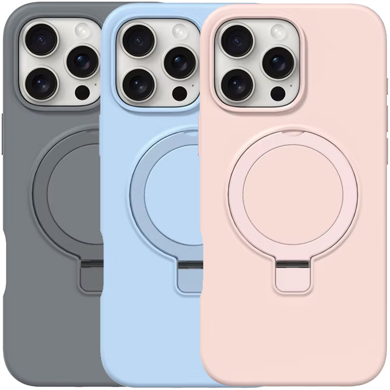 Чохол Silicone Case Full Protective NO LOGO with Ring на Apple iPhone 16 Pro (6.3")