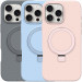 Чохол Silicone Case Full Protective NO LOGO with Ring на Apple iPhone 16 Pro (6.3")