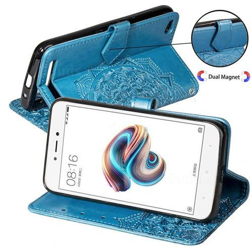 Кожаный чехол-книжка Art Case с визитницей для Xiaomi Redmi 4a (Синий) в магазине vchehle.ua