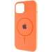 Чохол Silicone Case Full Protective (AA) with Magnetic Safe на Apple iPhone 11 Pro Max (6.5") (Помаранчевий / Papaya)
