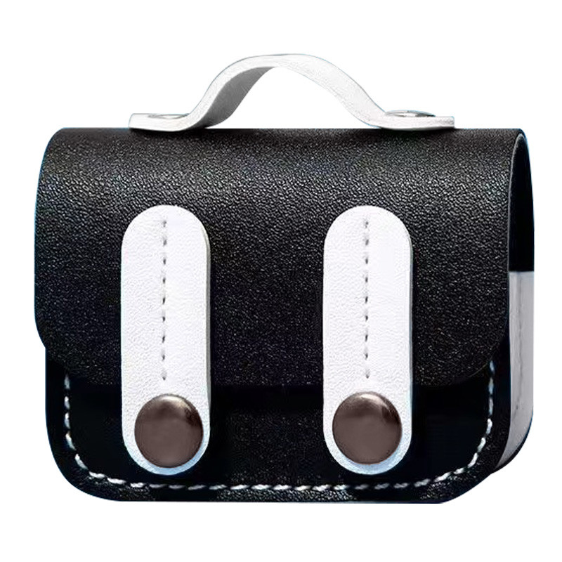 Кожаный футляр Briefcase для наушников AirPods 4 (Black / White)