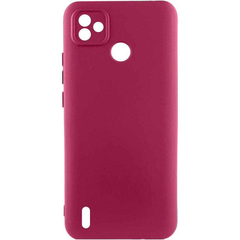 Чохол Silicone Cover Lakshmi Full Camera (A) на TECNO POP 5 (Бордовий / Marsala)