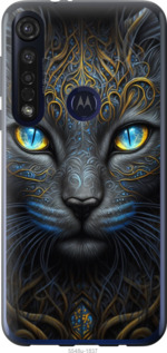 Чохол Узорчата кішка на Motorola G8 Plus