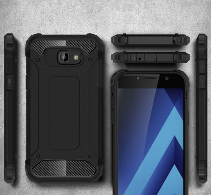 Фото Бронированный противоударный TPU+PC чехол Immortal для Samsung A520 Galaxy A5 (2017) (Черный) на vchehle.ua