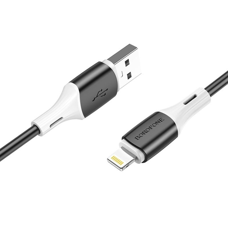 Фото Дата кабель Borofone BX79 USB to Lightning (1m) (Чорний) на vchehle.ua