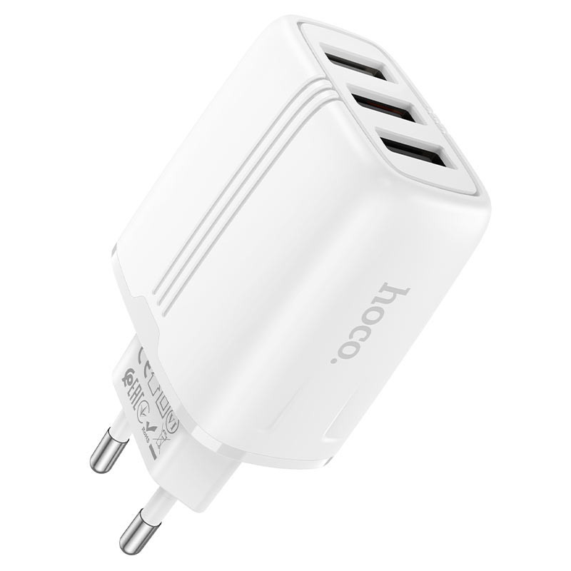 Фото СЗП Hoco N15 (3USB/2.4A/17W) (Білий) на vchehle.ua