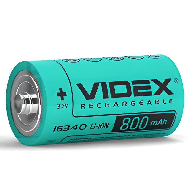 Фото Акумулятор 16340 VIDEX 800mAh Li-ion (Зелений) на vchehle.ua