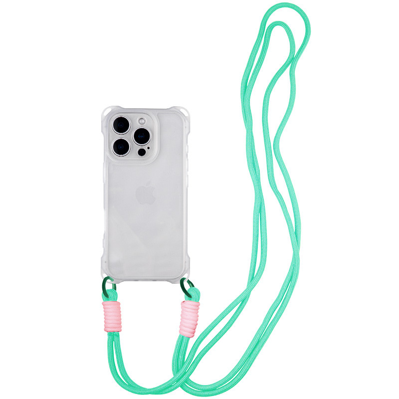Чохол TPU CrossBody with straps на Apple iPhone 13 Pro Max (6.7") (Transparent)