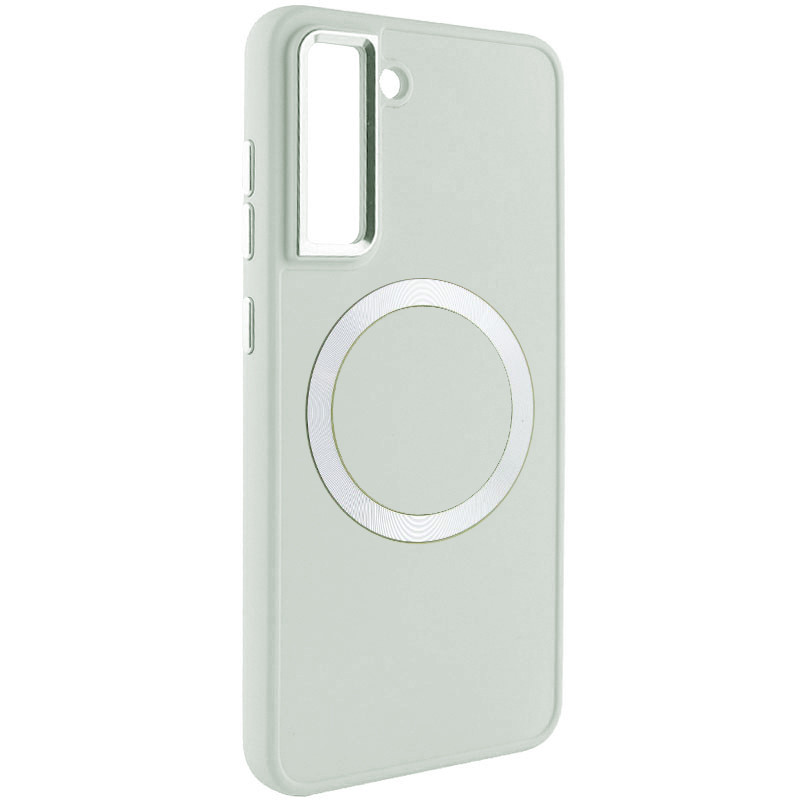 TPU чехол Bonbon Metal Style with Magnetic safe для Samsung Galaxy S21 FE (Белый / White)
