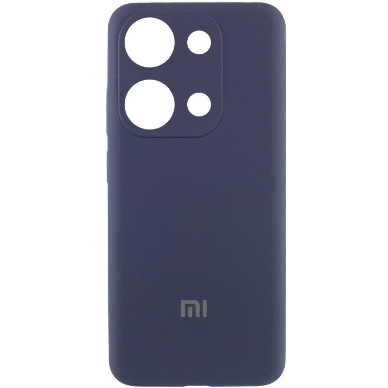 Чехол Silicone Cover Lakshmi Full Camera (AAA) with Logo для Xiaomi Redmi Note 13 4G (Темно-синий / Midnight blue)