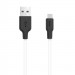 Фото Дата кабель Hoco X21 Plus Silicone MicroUSB Cable (1m) (Черный / Белый) на vchehle.ua