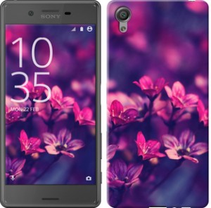 Чехол Пурпурные цветы для Sony Xperia X F5122