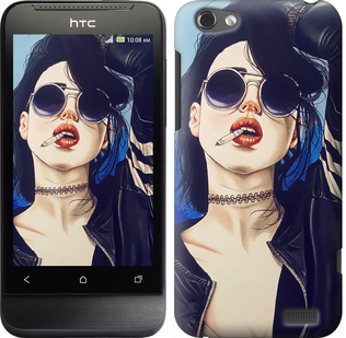 

Чехол Девушка на стиле для HTC One V t320e 643697