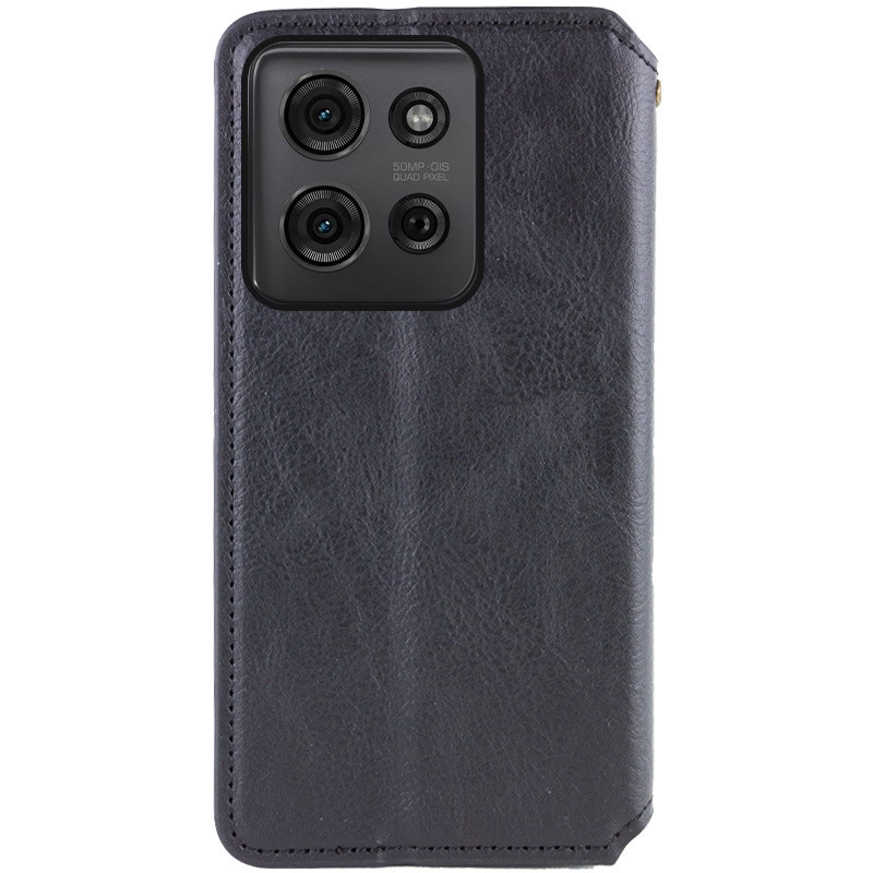 Кожаный чехол-книжка GETMAN Cubic (PU) для ZTE Blade A55 4G (Черный) в магазине vchehle.ua