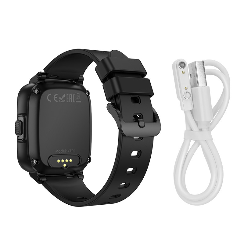Фото Детские cмарт-часы Hoco Y104 4G (Black) на vchehle.ua