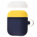 Double Colour Case for Airpods (midnight_blue_white_yellow)