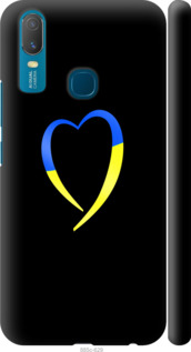 Чехол Жёлто-голубое сердце для Vivo Y11